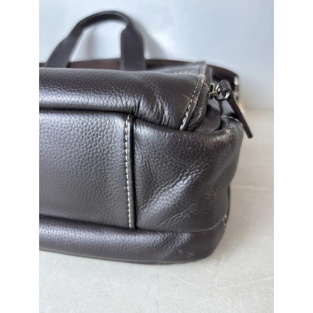 Henderson Laptop Briefcase Messenger Bag Leather Brown Travel Sleeve